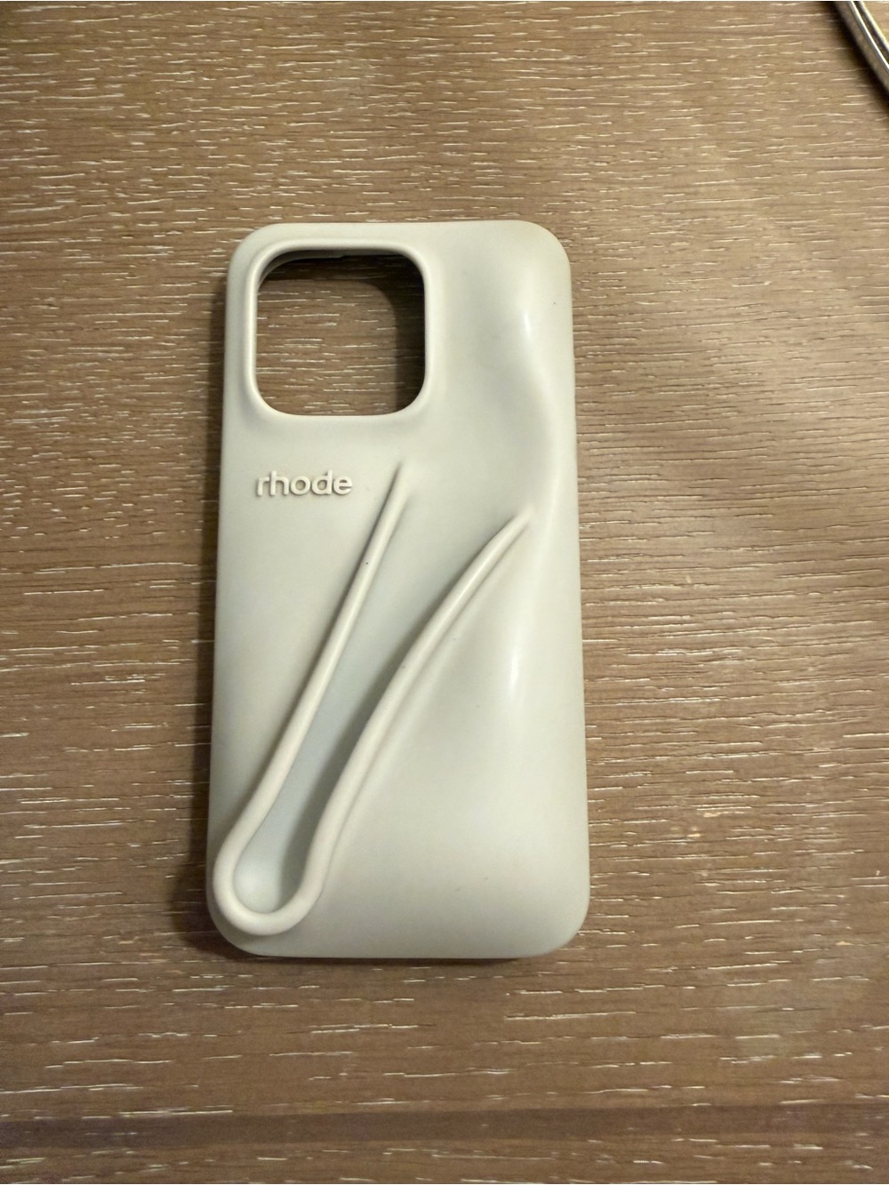 RHODE Cream Silicone Phone Case with Integrated Grip